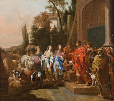 Abraham y Sara ante Abimelec, 1681 de Johann Heinrich Roos