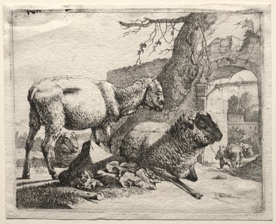 El arriero bajo la puerta, 1665 de Johann Heinrich Roos