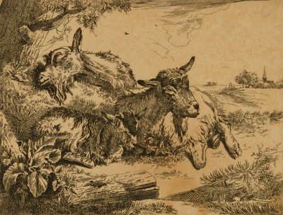 Dos cabras y un cabrito de Johann Heinrich Roos
