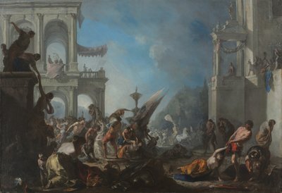 Rapto de las Sabinas, c. 1640 de Johann Heinrich Schönfeld