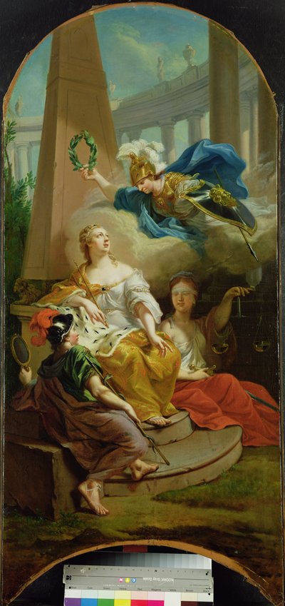 Alegoría que representa el próspero gobierno de los Landgraves de Hessen-Kassel, 1764 de Johann Heinrich Tischbein
