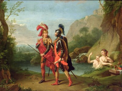 Carlo y Ubaldo junto a las ninfas del agua, 1782 de Johann Heinrich Tischbein