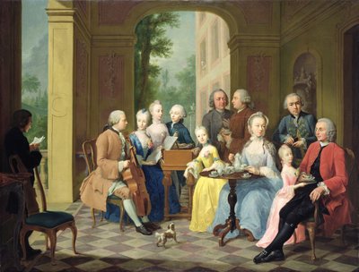 Retrato de la familia Timmermann, 1758 de Johann Heinrich Tischbein