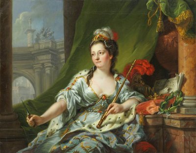 La musa Melpómene (las nueve musas, 1771) de Johann Heinrich Tischbein