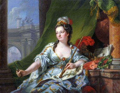 La musa Melpómene (las nueve musas, 1771) de Johann Heinrich Tischbein