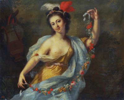 La musa Terpsícore (las nueve musas, 1782) de Johann Heinrich Tischbein