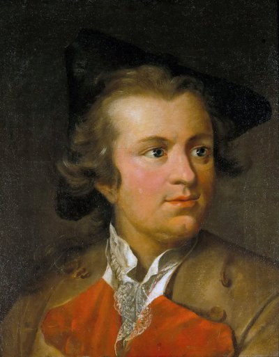 Retrato de Gotthold Ephraim Lessing 1729-1781, c. 1755 de Johann Heinrich Tischbein
