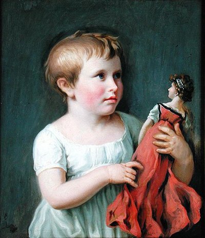 Retrato infantil de Cornelia Wilhelmine Amsinck, la futura esposa del Burgomaestre Dammert (1800-61) de Johann Heinrich Wilhelm Tischbein
