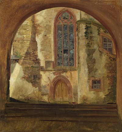 Detalle del castillo de Rochsburg en Sajonia de Johann Herman Carmiencke