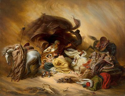 El Samum en el desierto, después de 1844 de Johann Hermann Kretzschmer