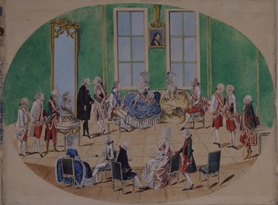 Gran Duque Pavel Petrovich y Gran Duquesa Maria Fyodorovna en Viena en 1782, 1782 de Johann Hieronymus Loeschenkohl
