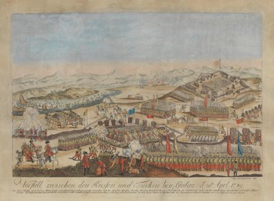 Incidente entre los ejércitos ruso y otomano en Galati el 20 de abril de 1789, 1789 de Johann Hieronymus Loeschenkohl