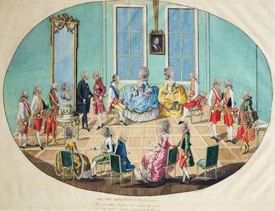 Celebración de Año Nuevo en Viena en 1782, 1783 de Johann Hieronymus Loeschenkohl