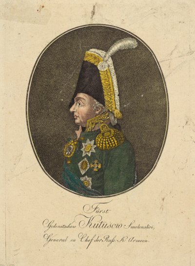 Retrato del mariscal de campo Príncipe Mijaíl Kutúzov 1745-1813, c. 1790 de Johann Hieronymus Loeschenkohl
