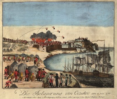 El asedio de la fortaleza Ochakov en diciembre de 1788, 1788 de Johann Hieronymus Loeschenkohl