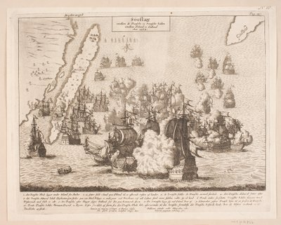 Batalla naval en Öland y Gulland, 1564 de Johann Husman