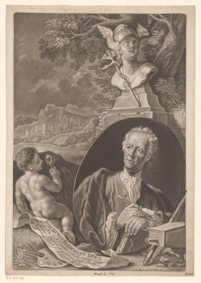 Retrato de Joachim Franz Beich a los 80 años de Johann Jacob Haid