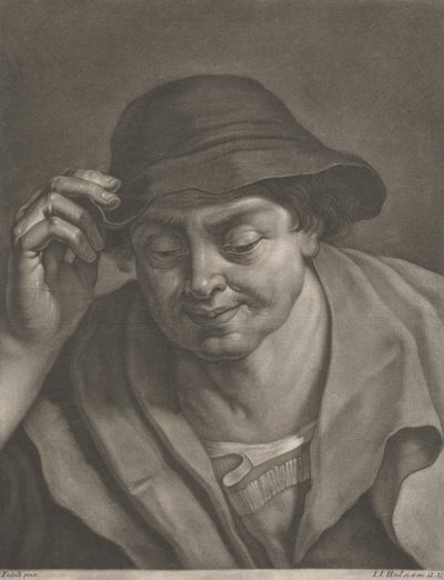 Hombre con sombrero de Johann Jacobus Haid