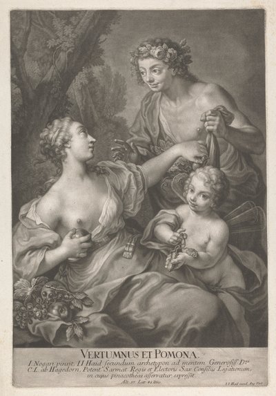 Vertumnus y Pomona de Johann Jacobus Haid