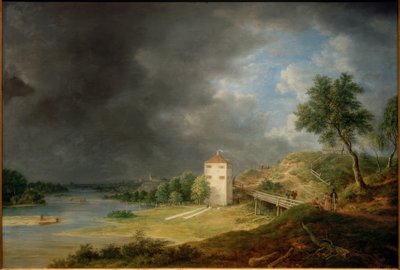 Paisaje del Isar en Brunnhaus Brunnthal de Johann Jakob Dorner der Jüngere