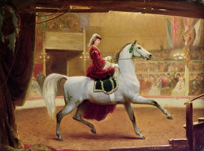 El jinete del circo, 1865 de Johann Jakob Eduard Handwerk