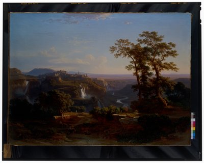 Vista de Tivoli con las cascadas de Aniene de Johann Jakob Frey