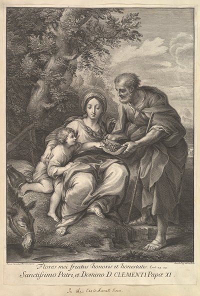 La Virgen y José con el joven Jesús, 1710-40 de Johann Jakob Frey the Elder