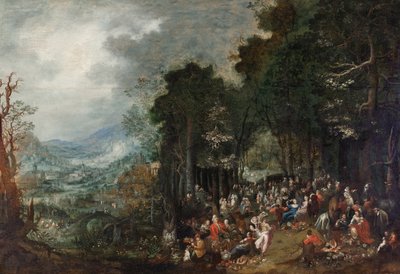 paisaje con fiesta de Johann Jakob Hartmann