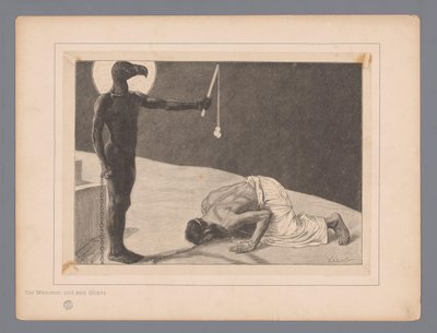 El culto a Mammón
Der Mammon und sein Sklave (título en el objeto)
Siete representaciones místicas (título de la serie) de Johann Jakob Weber