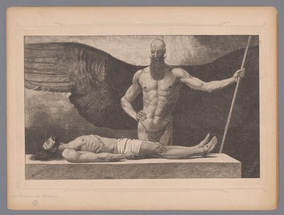 Cristo en el sarcófago con un ángel
Der Triumph der Finsternis (título en el objeto)
Siete imágenes místicas (título de la serie) de Johann Jakob Weber