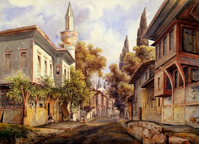 Una calle en Constantinopla de Johann Jakob Wolfensberger