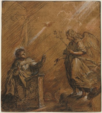 La Anunciación, último tercio del siglo XVII de Johann Jakob von Sandrart