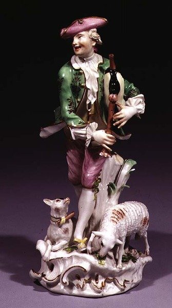 Pastor de Meissen con gaita de Johann Joachim Kaendler