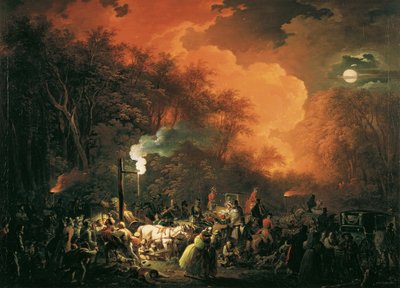 El final de los fuegos artificiales de Stuwer el 7 de mayo de 1833. de Johann Josef Schindler