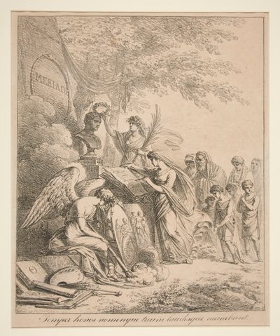 Hoja conmemorativa de Fuger: Memoriam para Heinrich Fuger de Johann Josef Schindler