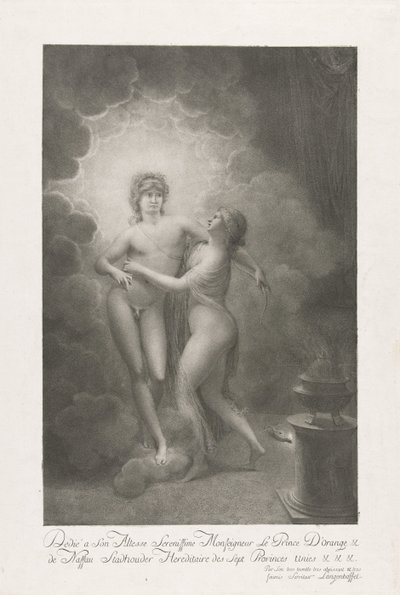 Alegoría del matrimonio de Guillermo V y Guillermina de Prusia, 1767 de Johann Joseph Friedrich Langenhöffel