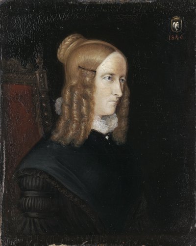 Retrato de Annette von Droste-Hülshoff de Johann Joseph Sprick