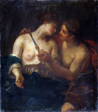 Alegoría de la Paz. (Alegoría de la Paz). Amistad entre dos mujeres. Pintura de Johann Karl Loth (1632-1698). Óleo sobre tela. Museo Pushkin de Bellas Artes, Moscú de Johann Karl Loth