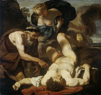 Selene y Endimión La Muerte de Orión, 1660s-1670s de Johann Karl Loth
