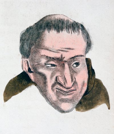 Las características faciales de una persona tramposa y engañosa, 1808 de Johann Kaspar Lavater
