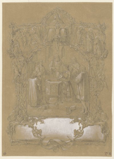 Diseño de una pila bautismal de Johann Klein (attributed to)