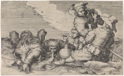 cinco hermanos bebedores de Johann Liss (attributed to)