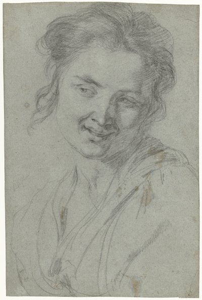 Estudio de una mujer sonriente de Johann Liss