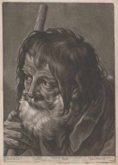 Retrato de un hombre con bastón de Johann Lorenz Haid