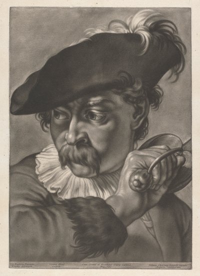 Retrato de un hombre con espada de Johann Lorenz Haid