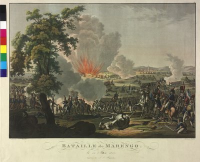Batalla de Marengo el 14 de junio de 1800 (aguafuerte y aguatinta) de Johann Lorenz Rugendas