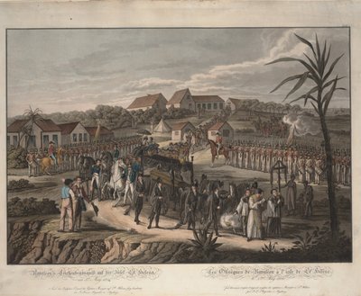 Procesión fúnebre de Napoleón Bonaparte en Santa Elena, 1821 de Johann Lorenz Rugendas the Younger