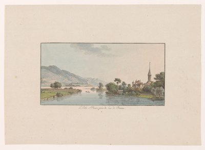 Vista de Isle Saint-Jean en el lago de Biel L