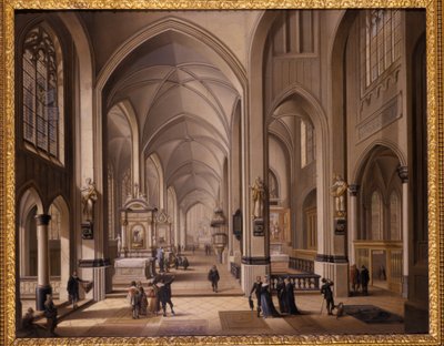 Interior de una iglesia gótica de Johann Ludwig Ernst Morgenstern