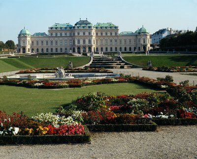 Palacio de Belvedere, residencia de verano del príncipe Eugenio de Saboya ... de Johann Lukas von Hildebrandt